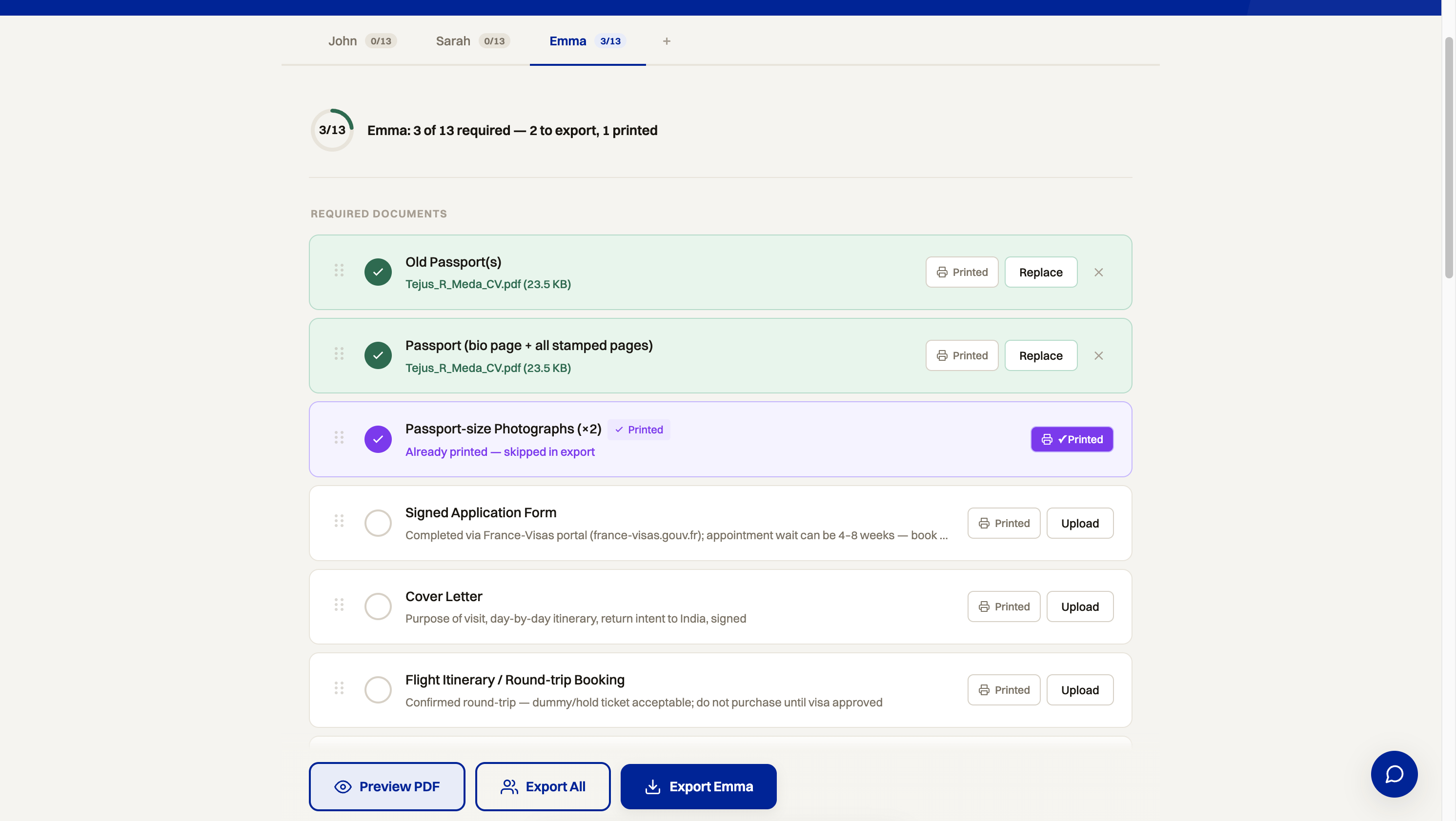 Document Upload Feature